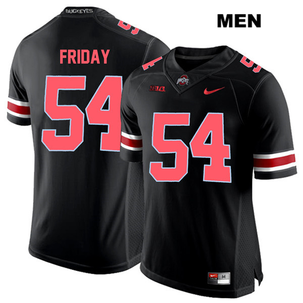 Ohio State Buckeyes Men's Tyler Friday #54 Red Number Black Authentic Nike College NCAA Stitched Football Jersey BL19R07SF